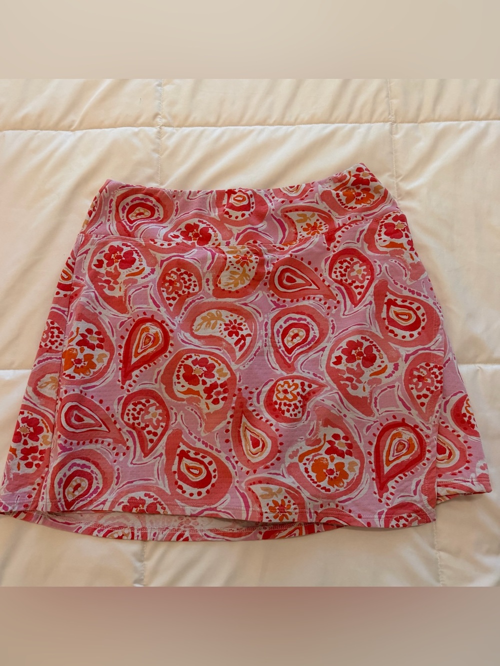 IBKUL Pink Red Orange Paisley Print Golf Skort ⛳️ - Picture 1 of 8